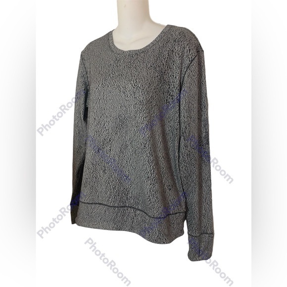 Lululemon Rush Hour Top Size 10. Frozen Fizz Long Sleeve Brushed Gym wear Short - Picture 5 of 6